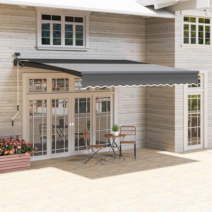 Produktbild Outsunny Klemmmarkise Aluminium, Polyester Grau (3 m)