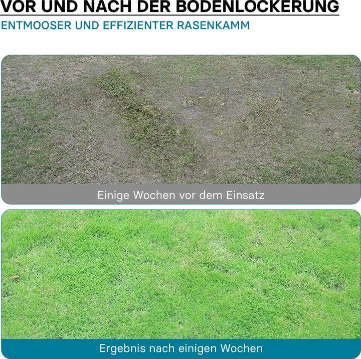 Produktbild Wiltec Vertikutierer 100cm für Aufsitzmäher Rasenlüfter Rasenpflege Rasentraktor