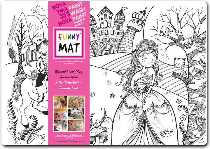 Actual product image Funny Mat Reusable Painting Mat THE PRINCE AND THE PRINCESS (48 x 33.5 cm)