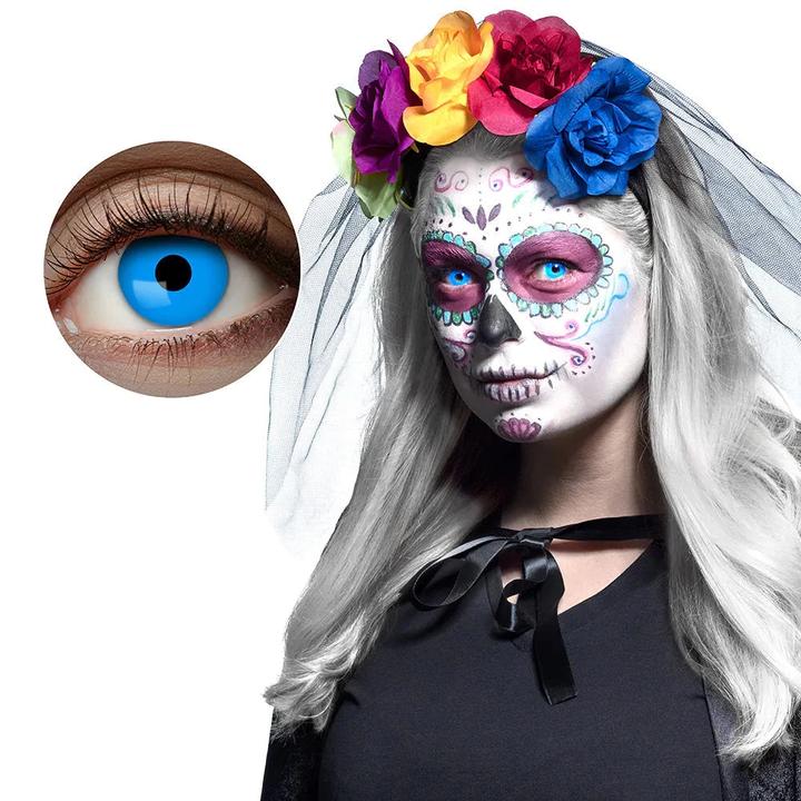Actual product image Boland Monats Kontaktlinsen UV flash Blau 2 Stück (Blue)