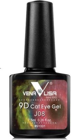 Immagine prodotto Venalisa 9D Cat Eye Gellacquer J08 UV/LED (Viola Verde scuro, Smalto per unghie effetto gel)