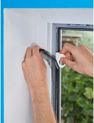 Immagine prodotto tesa Zanzariera COMFORT per finestre, con nastro velcro, autoadesiva, senza forare (130 x 130 cm)