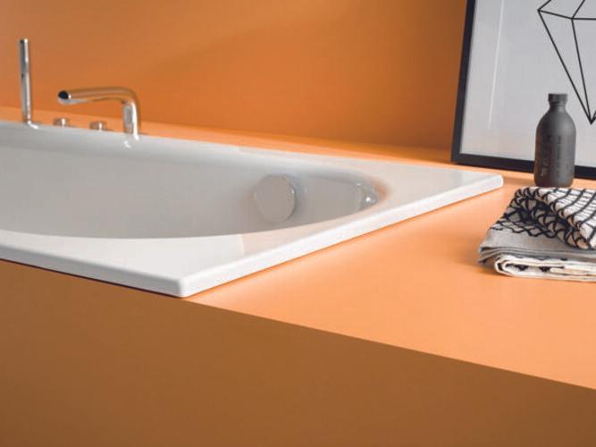 Actual product image Bette Comodo bathtub, 190 x 90 cm, 1622-, lateral overflow in front (228 l, 190 cm, 90 cm)