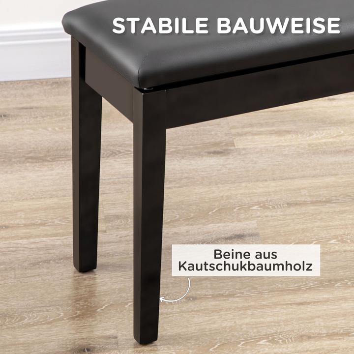 Image du produit Homcom Banc de piano avec espace de rangement (Chaise de musicien)