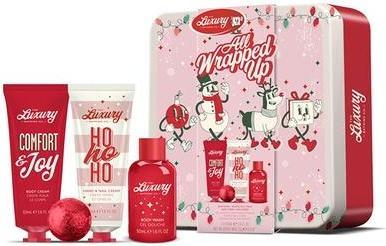 Grace Cole Körperpflege-Geschenkset in einer Dose - Weihnachtssüssigkeiten Kakao & Vanille 4 Stück (Körperpflegeset)