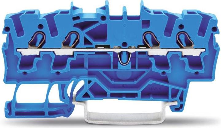 Produktbild Wago DIN-Schienen-Klemmleiste 4x2,5mm2 blau