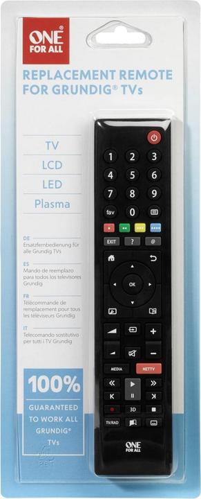Actual product image One for All Grundig TV replacement remote control (Universal remote control, Infrared)