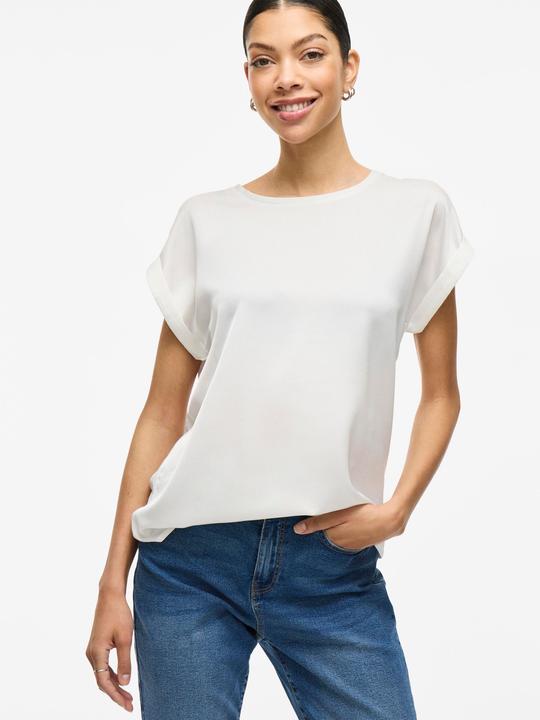 Actual product image Vila Shiny top with short sleeves (36)