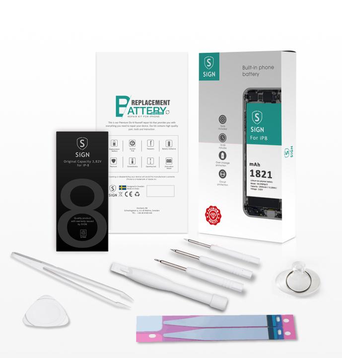 Image du produit SIGN Kit complet pour changer la batterie de l'iPhone 8