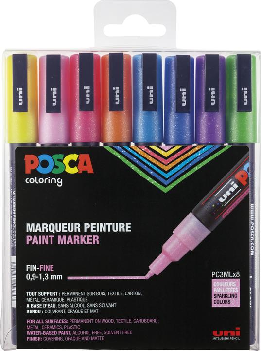 Posca Marker PC-3M 8er Set (Multicolor, 1.30 mm, 8 x)