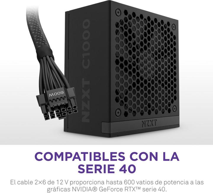 Actual product image NZXT ATX 3.1 1000 Watt 80 Plus Gold Mod (1000 W)
