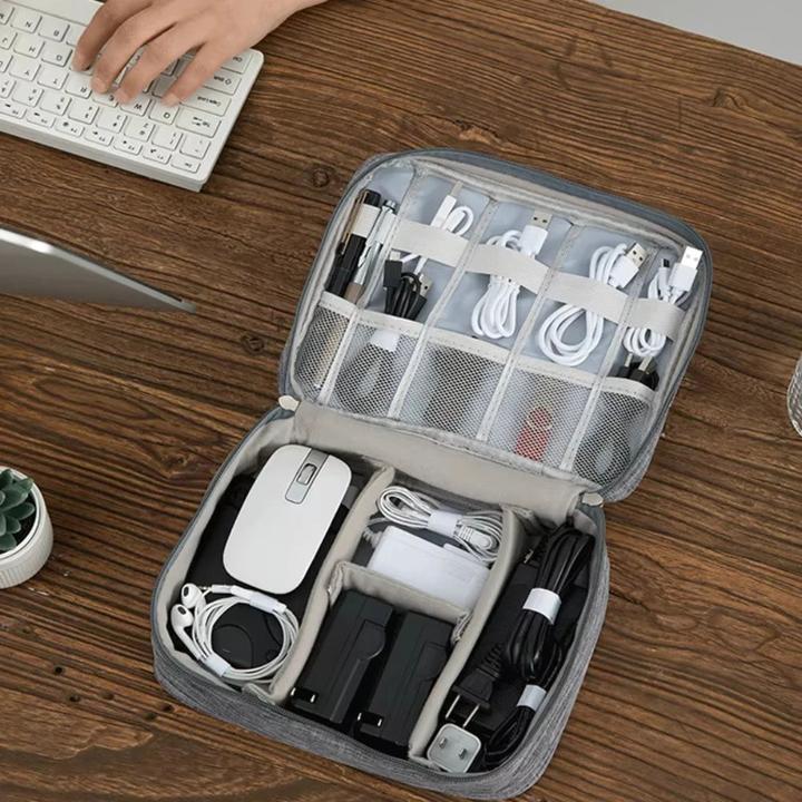 Actual product image Only-Bags.Store Kabelaufbewahrungstasche Wasserdicht Digital Electronic Organizer Tragbar USB Daten