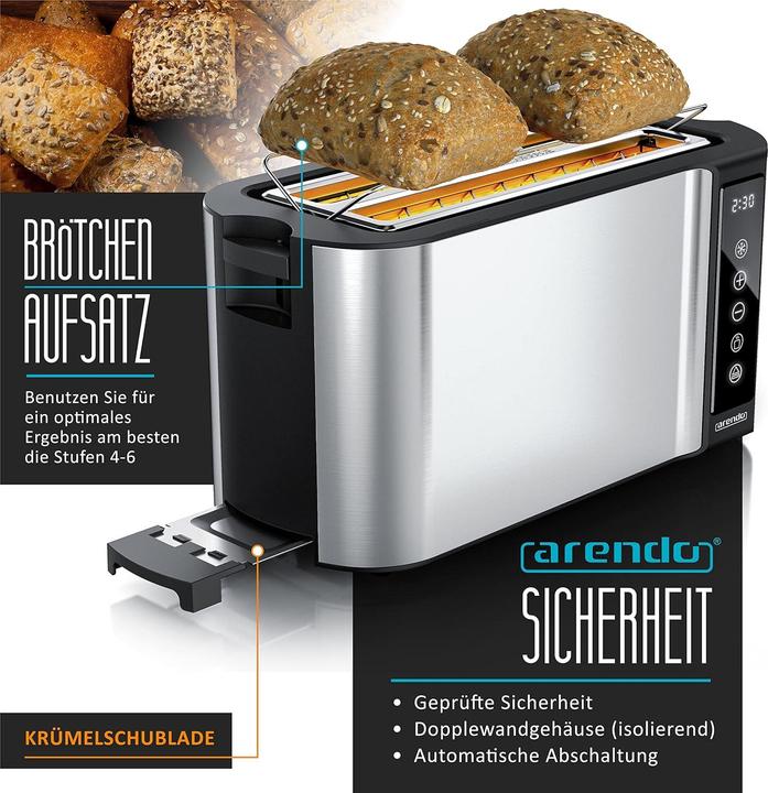 Immagine prodotto Arendo Langschlitz-Toaster für 4 Scheiben