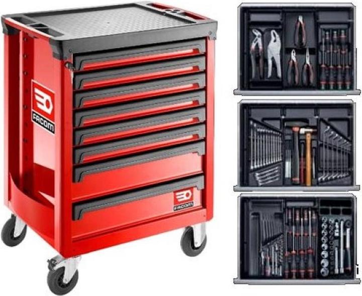 Facom 8-S Atelier, 9Mod en plastique, rouge