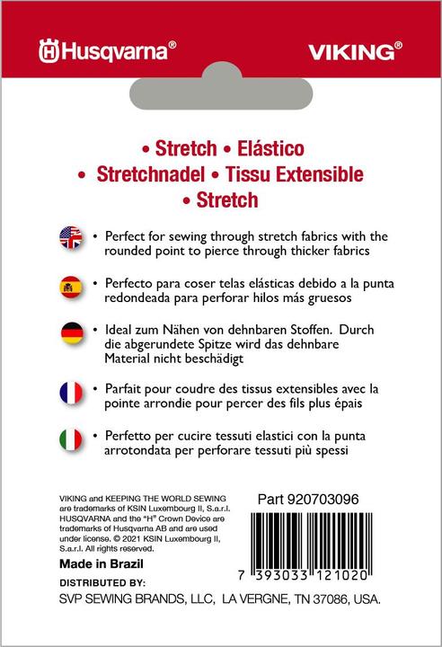 Produktbild Husqvarna Stretchnadel 80/12, 5 Nadeln