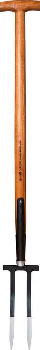 Magni Forged REX rose fork with ash wood handle, T-handle and step