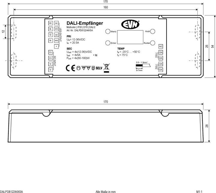 Produktbild EVN DALPD812244X5A DALI-Controller