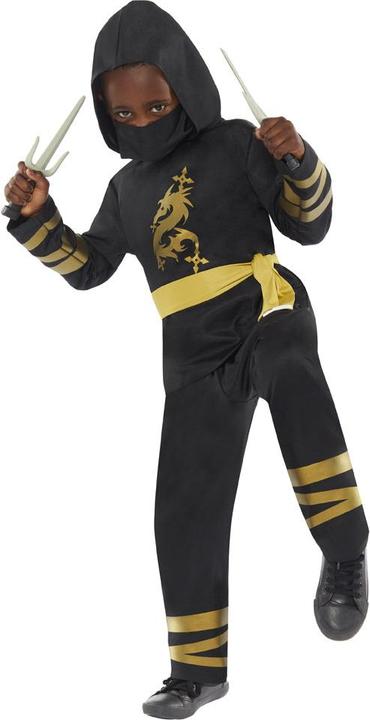 Produktbild Amscan Ninja Dragon Krieger Kinderkostüm schwarz-gold