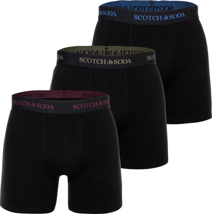 Scotch & Soda Solid Cotton Stretch (S, 3er Pack)