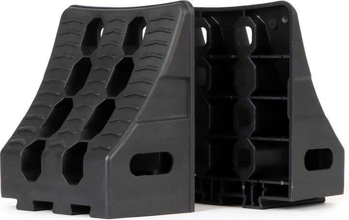 Image du produit Wiltec Jeu 2 cales roue – 10t 45x21x12cm Design emboîtable PP Camping-car