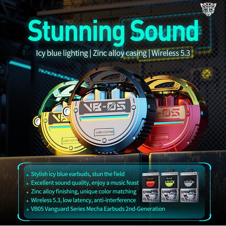 Actual product image Wekome Wireless headphones Bluetooth V5.3 TWS Red (4.50 h, Wireless)