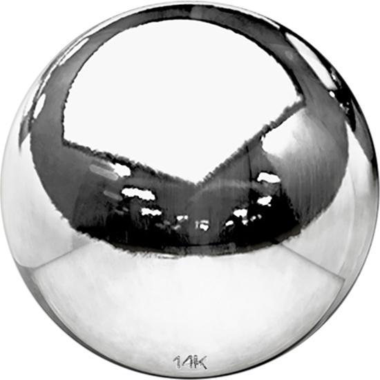 Star Piercing Kugel 14k weissgold (ohne Messing, 14k Gold)