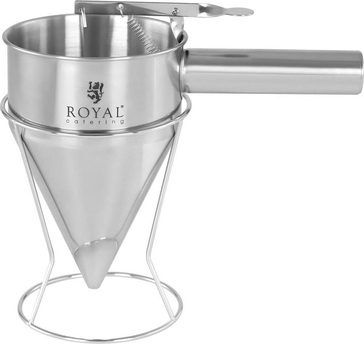 Produktbild Royal Catering Fülltrichter Likörtrichter Gebäckfüller 1,2 l Edelstahl Dosieröffnung: 8 mm