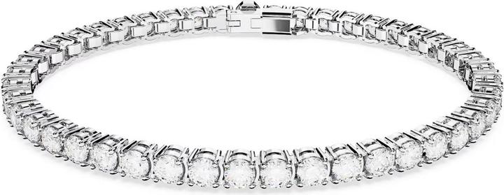 Swarovski Matrix Tennis Armband Rundschliff Weiss (19 cm, Swarovski Metall)