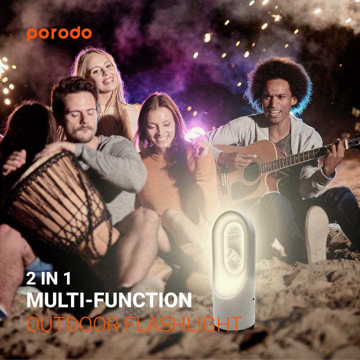 Image du produit Porodo Lampe torche d'extérieur multi-fonctions 2 en 1 1200mAh