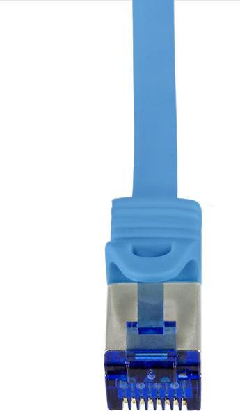 Produktbild LogiLink Patchkabel Ultraflex, Kat.6A, S/FTP, 1,0 m, blau (S/FTP, CAT6a, 1 m)