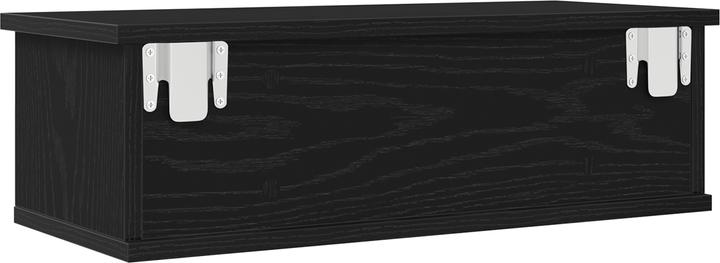 Produktbild VidaXL Wandmontiertes Schubladenregal Schwarz Eiche 60x26x18,5cm Holzwerkstoff (60 x 26 x 18.5 cm)