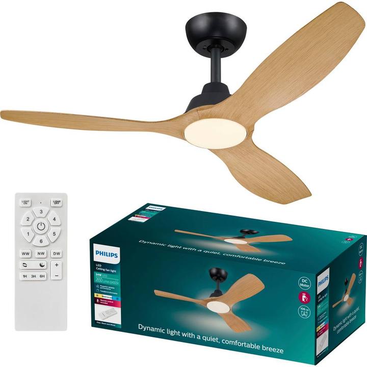 Produktbild Philips Olas Deckenventilatorleuchte 32 W (Ventilator) + 24 W (Leuchte)