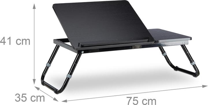 Image du produit Relaxdays Table d'ordinateur portable pour le lit