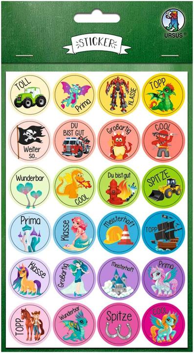 Image du produit Ursus Autocollants à motifs Motivation 96 pièces, multicolore