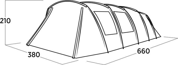 Productafbeelding Easy Camp Familien-Tunnelzelt Sola 6 (grau, Modell 2025) (Tunnel tent, 22.70 kg, 6 personen)