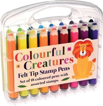 Produktbild Rex London Felt Tip Stamp Pens set of 18 Colourful Creatures (Mehrfarbig, 18 x)