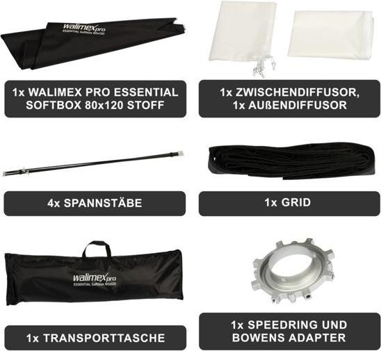 Image du produit Walimex pro Boîte à lumière essentielle 80x120 (Boîte à lumière)