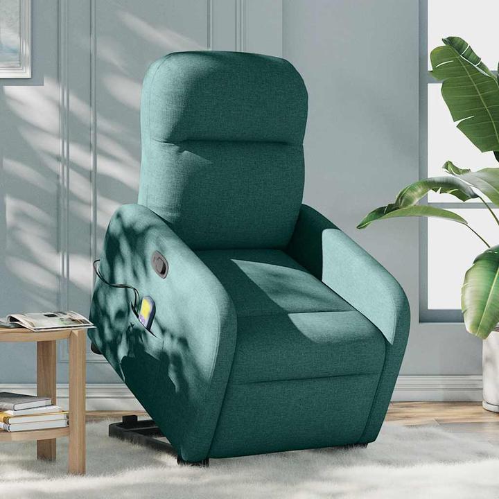 Produktbild VidaXL Massagesessel mit Aufstehhilfe Dunkelgrün Stoff