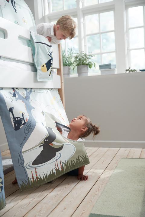 Produktbild Flexa Halbhohes Bett Nor mit Schrägleiter und Rutsche (90 x 200 cm)