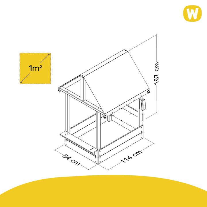 Image du produit Wickey Dinky sandpit with roof