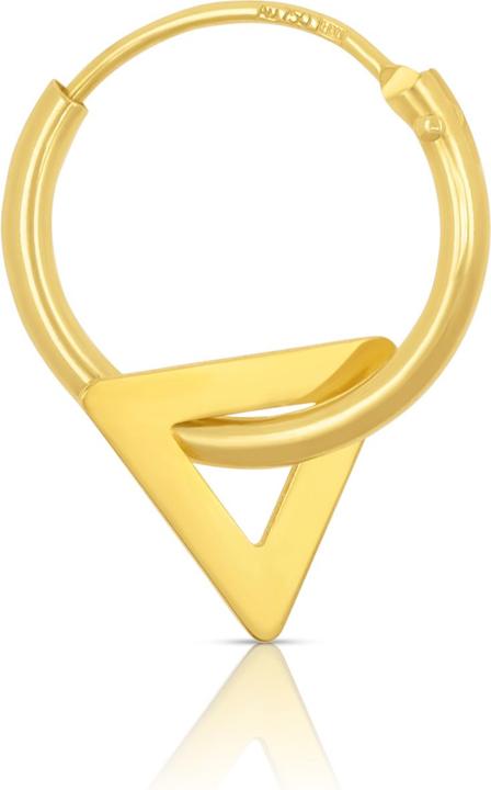 Image du produit Muau Créole simple avec triangle en or jaune 750, 13mm (Or jaune 750/18K)