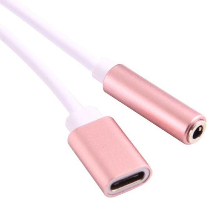 Produktbild Hermex USB-C zu 3.5mm Audio + USB-C Adapter Splitter Anschluss (USB Typ C, 3.5mm Klinke)