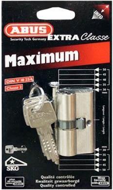 Abus LOCK CYLINDER D6 40/40MM NICKEL 5K