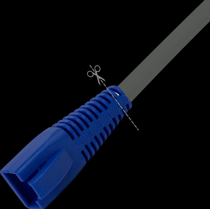 Produktbild LogiLink RJ45-Stecker Knickschutztülle, kürzbar, 5,58,5 mm, blau, 50 Stk. (Stecker Tülle)