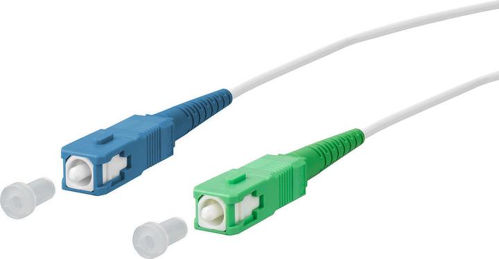 Productafbeelding Metz Connect OpDAT patchkabel SC UPC/SC APC OS2 wit, 0,5 m 151P7EOEA05E (LSOH, 0.50 m)
