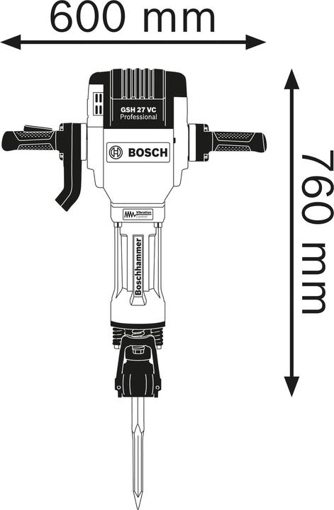 Actual product image Bosch Professional Gsh 27 Vc (Electrical connection)
