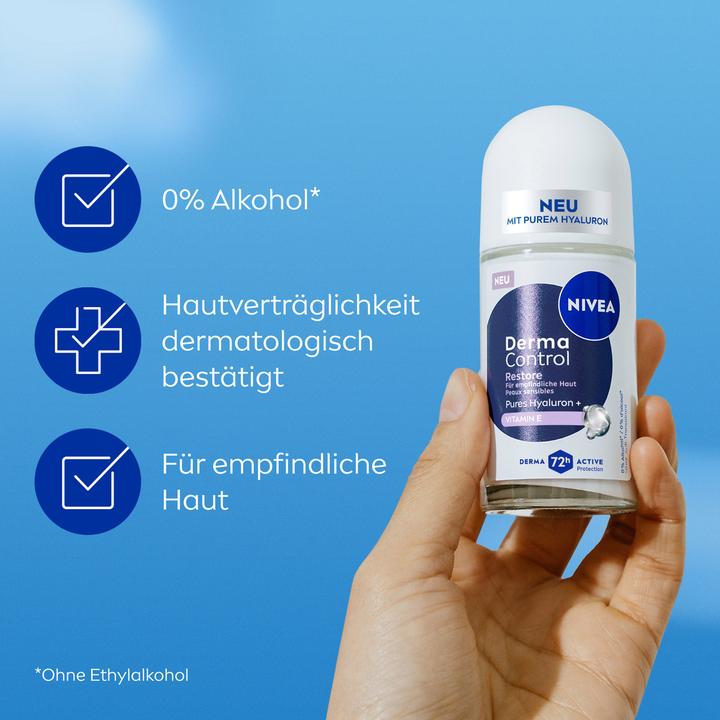 Actual product image NIVEA Deo Derma Control Restore Roll-on Female 50 ml (Roll-on, 50 ml)