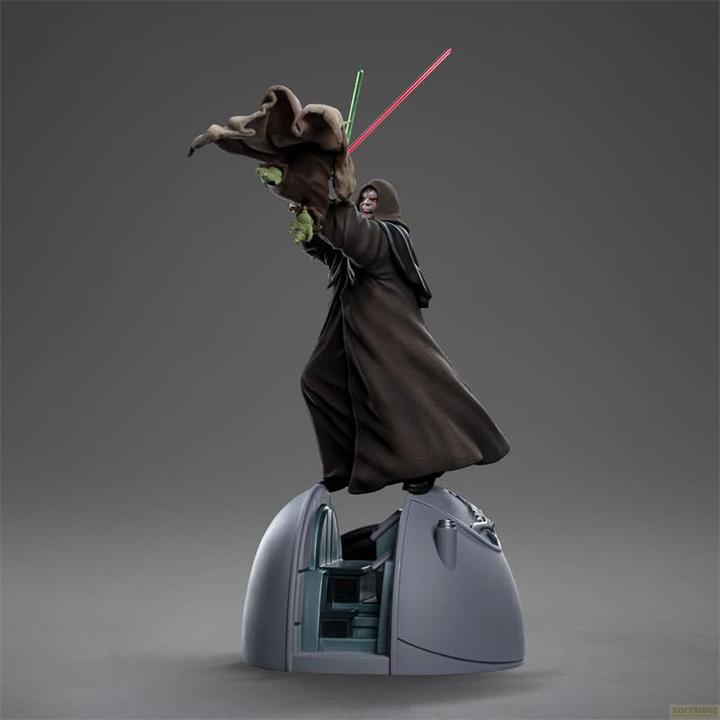 Produktbild Iron Studios Star Wars Deluxe Art Scale Statue 1/10 Yoda vs Emperor Palpatine (CCXP Exclusive 2024) 31 cm