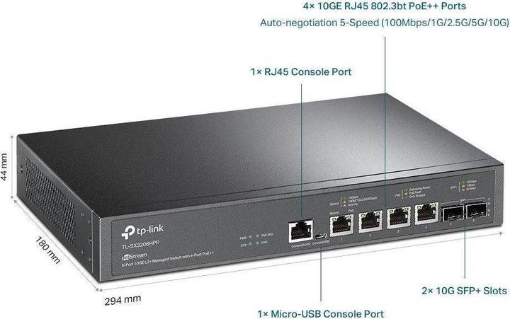 Produktbild TP-Link SX3206HPP - TL- JetStream PoE-Switch (6 Ports)