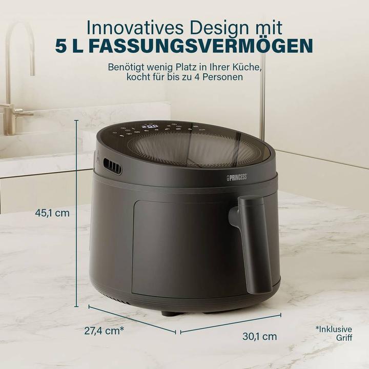 Produktbild Princess 01.182270.01.001 Heissluft-Fritteuse 1500W Schwarz